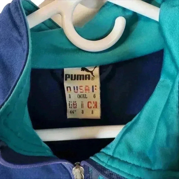 Vintage 90s Blue Puma Trac Jacket Full Zip - Picture 6 of 9